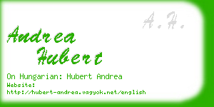 andrea hubert business card
